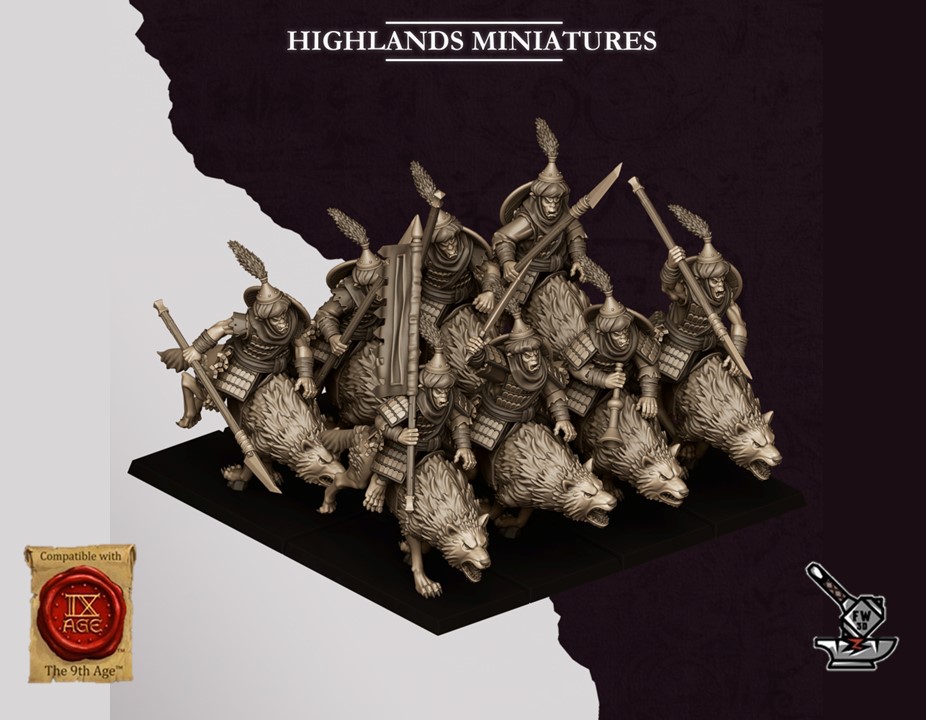 10 Chevaucheurs Hobgobelins des Sons of Marduk avec lances