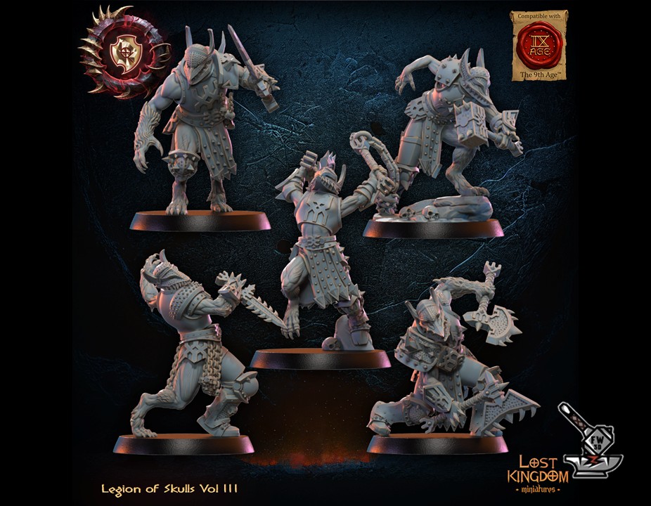 5 Guerriers Mooncurse Forsaken (rang avant)