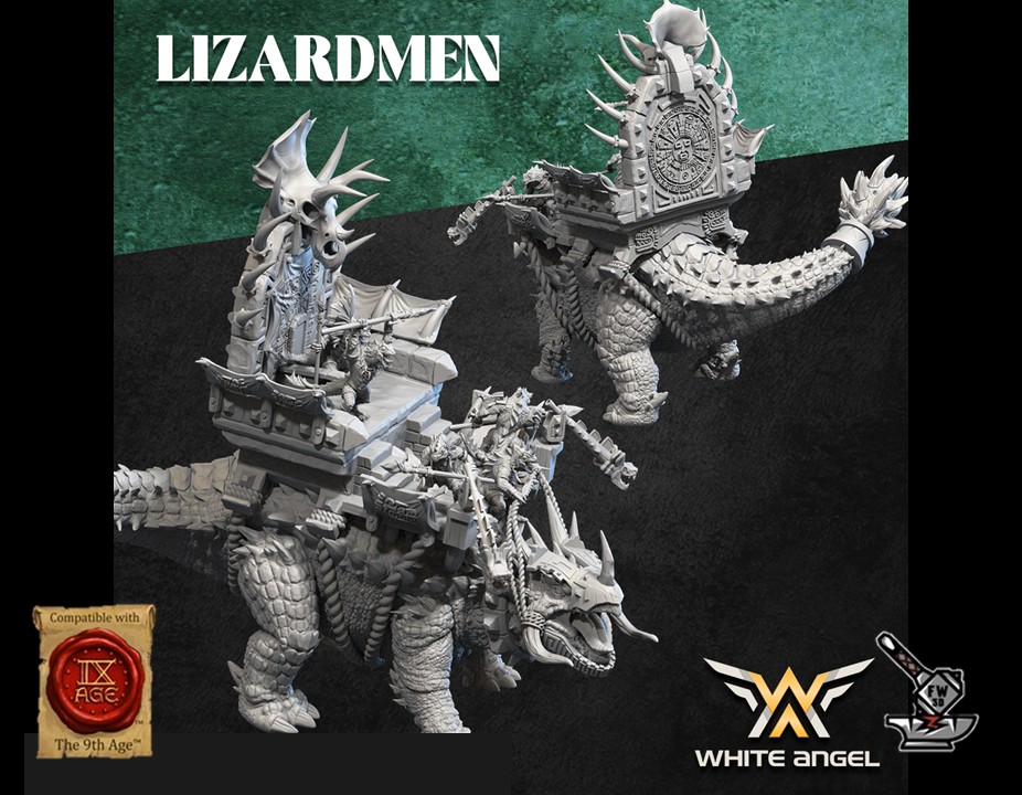 Shaman sur tricératops Lézard