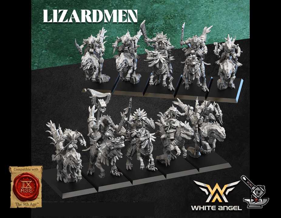 5 chevaucheurs Lézards avec deux armes – Image 2
