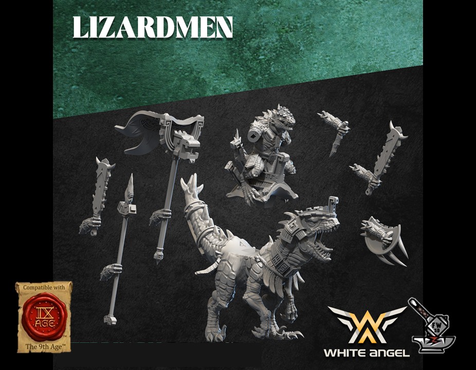 5 chevaucheurs Lézards avec deux armes – Image 3