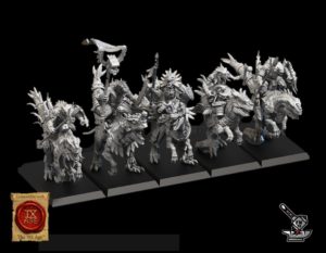 5 chevaucheurs Lézards avec deux armes
