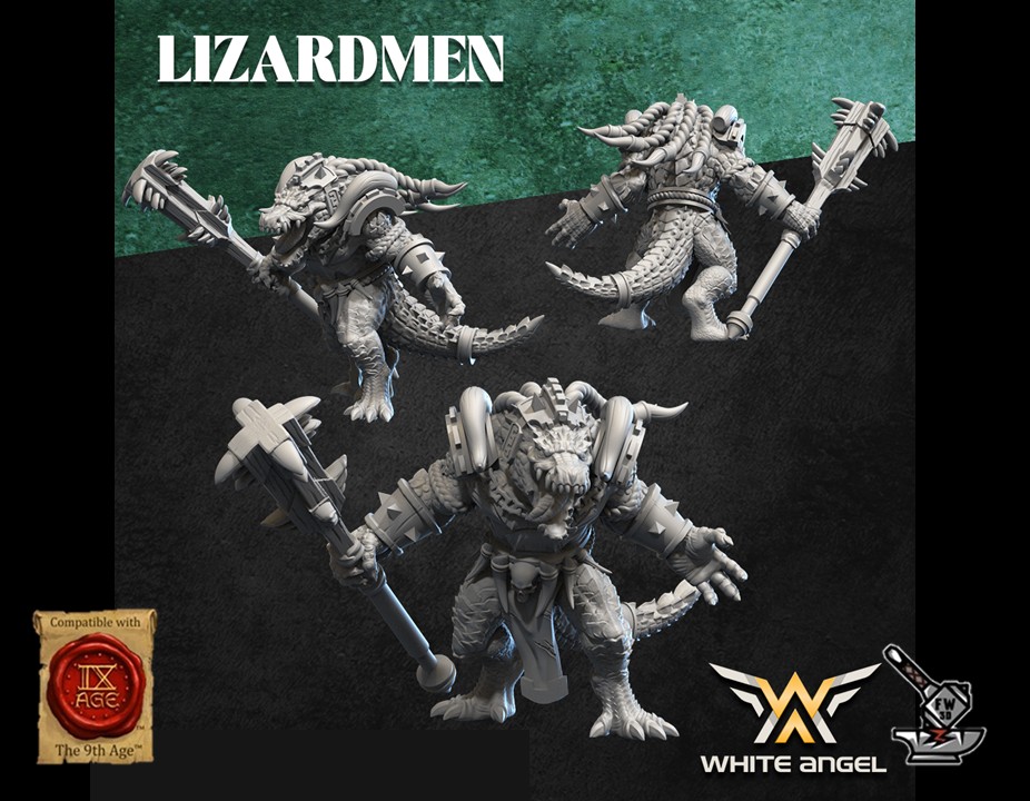 3 Crocogators Lézards avec armes lourdes - Image 3