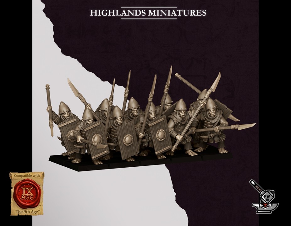 10 Lanciers Hobgobelins des Sons of Marduk avec boucliers