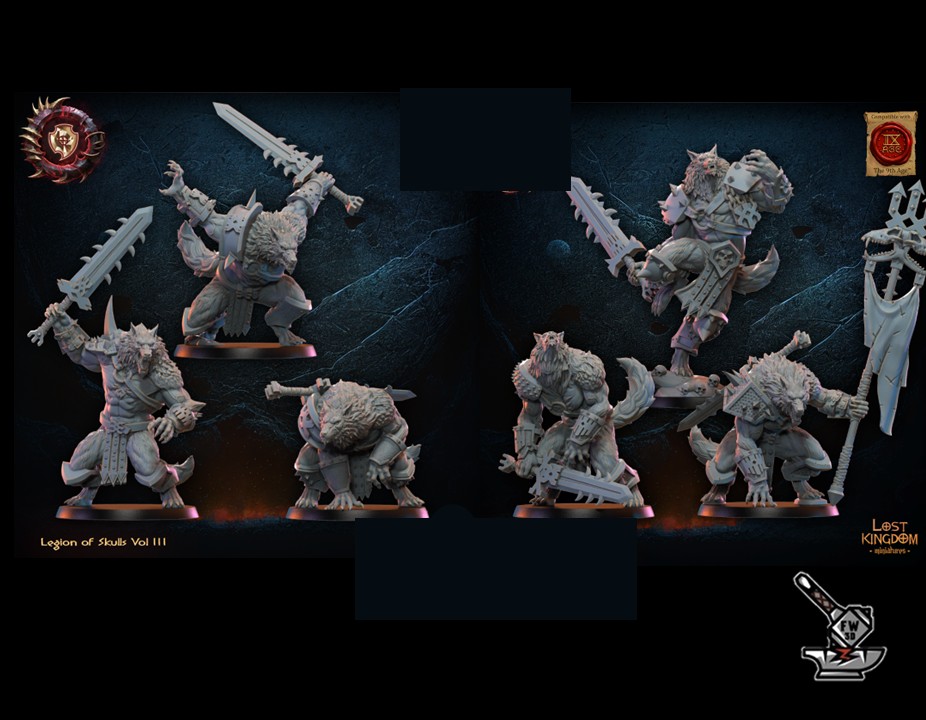 6 loups Mooncurse Forsaken avec EMC